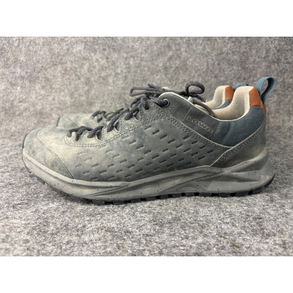 Lowa Valletta Hiking Shoes Mens 9 Gray Suede Low Top Sneakers 310815